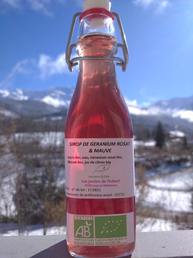 Sirop de Géranium Rosat & Mauve